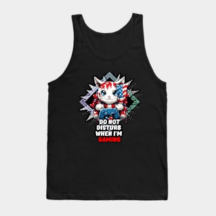 Don't Disturb Me When I'm Gaming - American Flag Tank Top